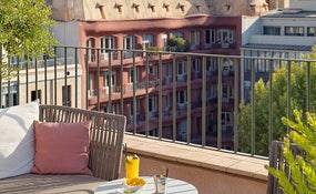 Solarium on the hotel terrace